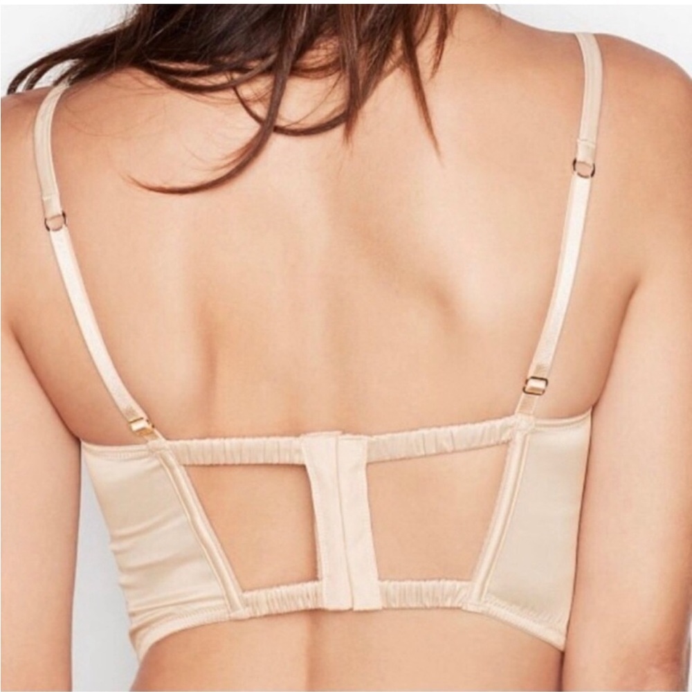 victoria’s secret dream angels unlined long line balconette bra corset - Picture 3 of 15